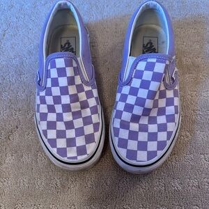 Vans Lavender Checkered Slip-On Sneakers